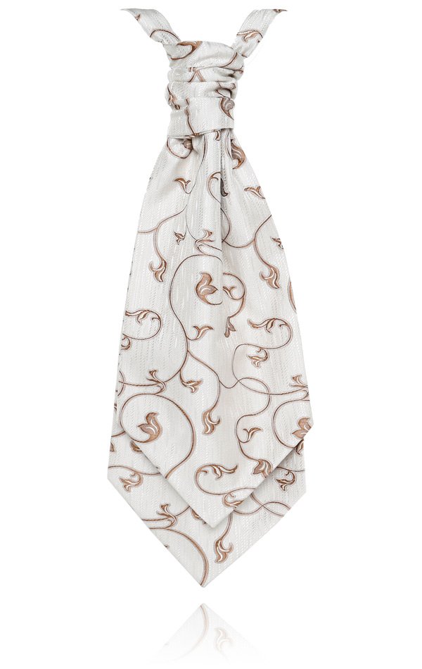 Boys Coffee Floral Jacquard Cravat from Dobell