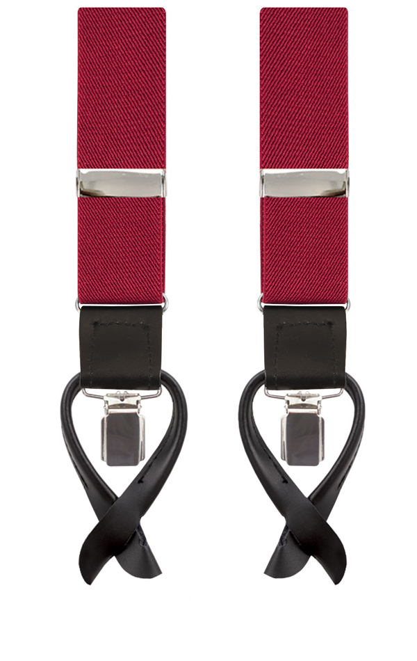 Dobell Luxury 2-in-1 Burgundy Braces - 35mm from Dobell