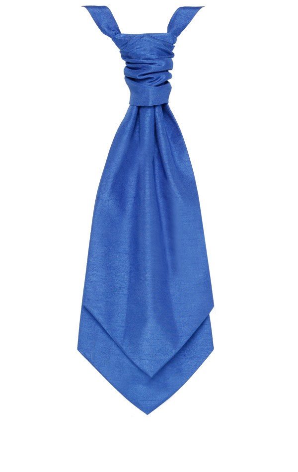 Pre-Tied Royal Blue Dupion Cravat from Dobell