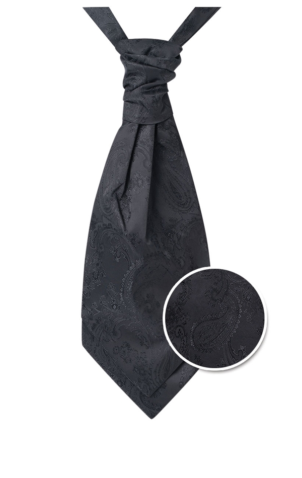 Dobell Black Paisley Cravat from Dobell