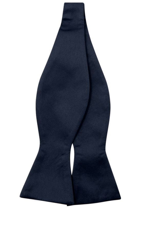 Navy Blue Basic Pre-Tied Bow Tie