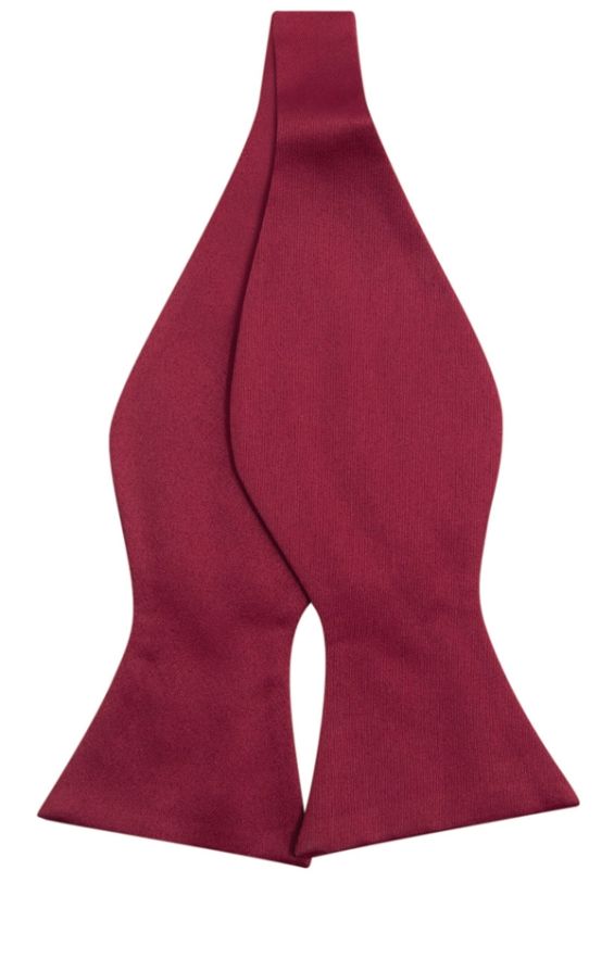 Burgundy Bow Tie (Pre-Tied & Self-Tie)