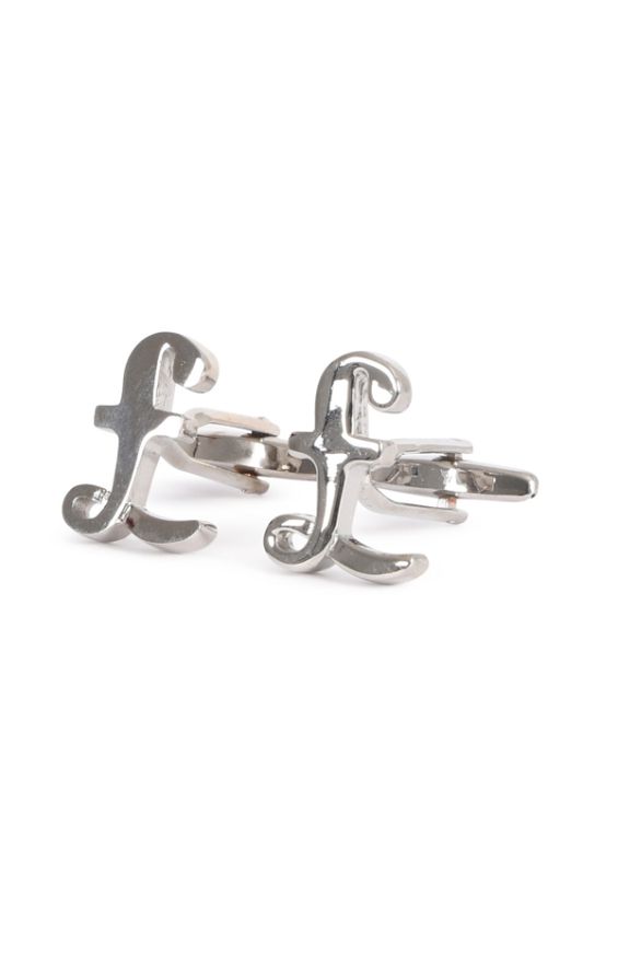 Silver Coloured Pound Sign Cufflinks | Dobell