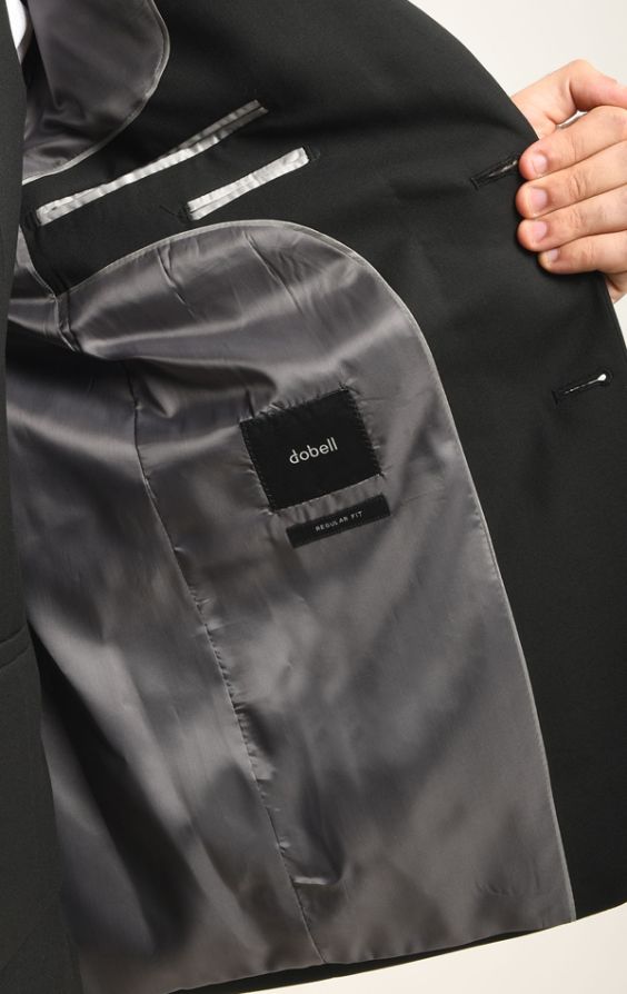 Dobell Black Suit Trousers