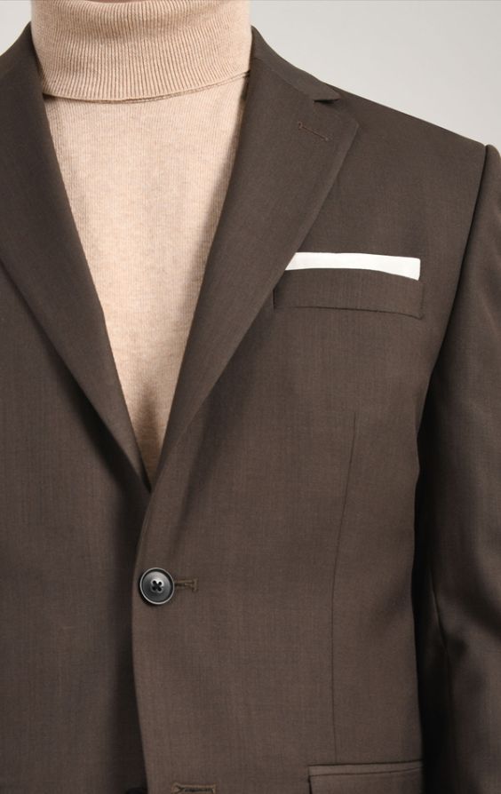 Dobell Brown Sharkskin Suit