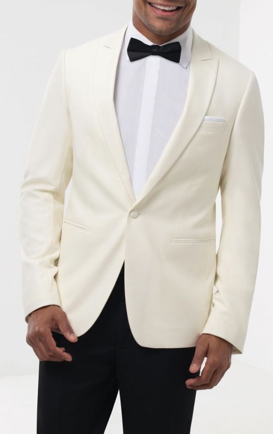 All white slim hot sale fit tuxedo