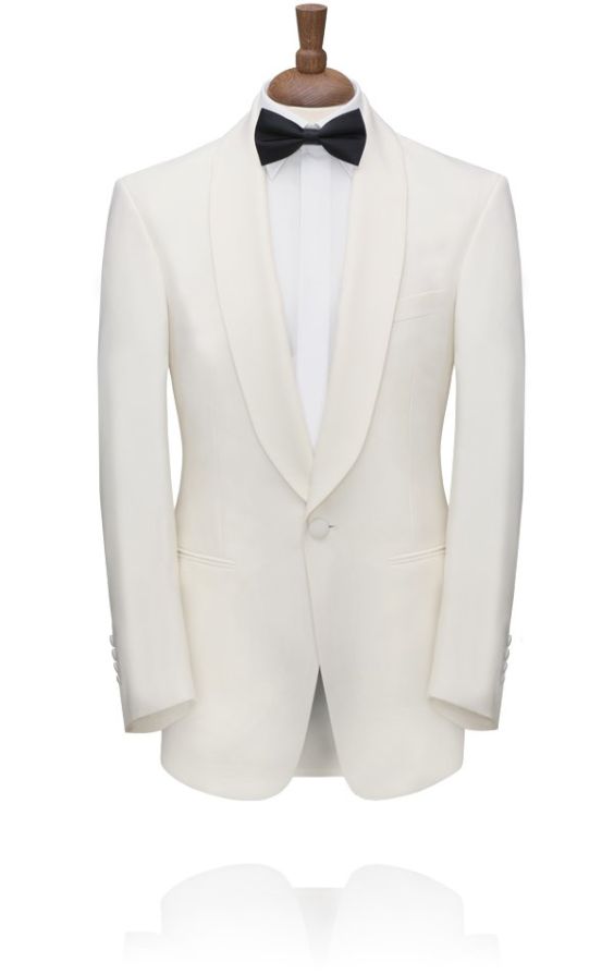 White Shawl Lapel Tuxedo Jacket | Dobell