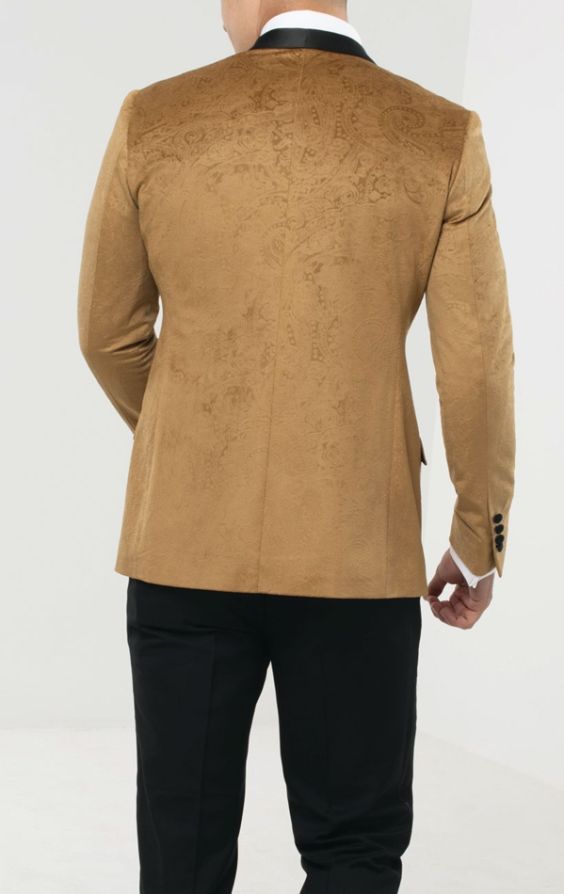 Mens gold dinner top jacket