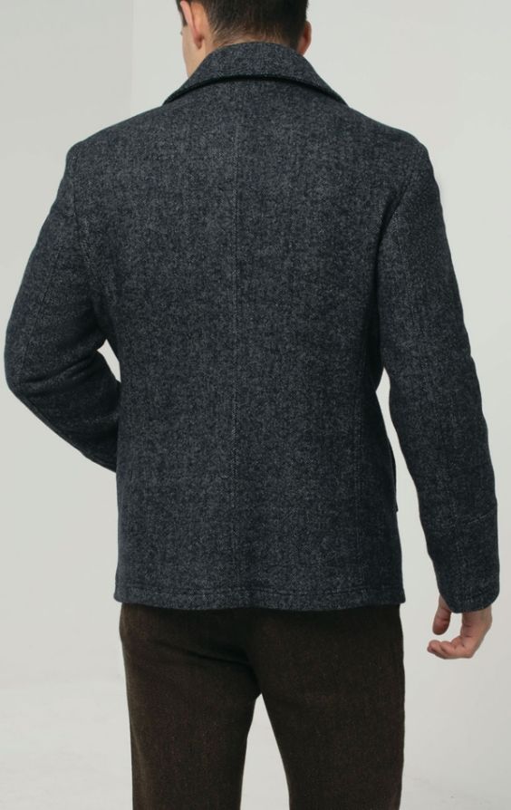 Mens sales tweed peacoat