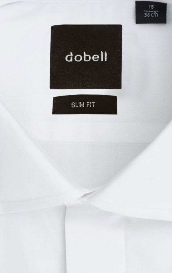 Dobell White Slim Fit Dress Shirt with Classic Collar | Dobell