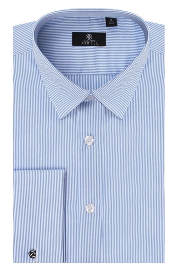 Regular Fit Luxury Cotton Double Cuff Striped Shirt