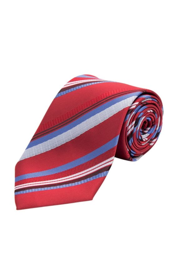 Dobell Burgundy Textured Stripe Tie | Dobell