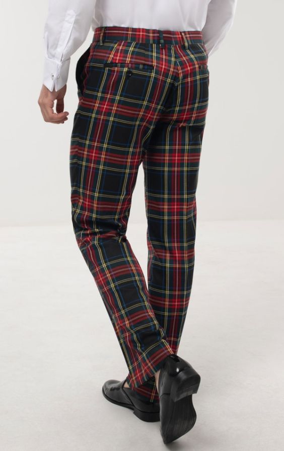 Tartan trousers deals mens green