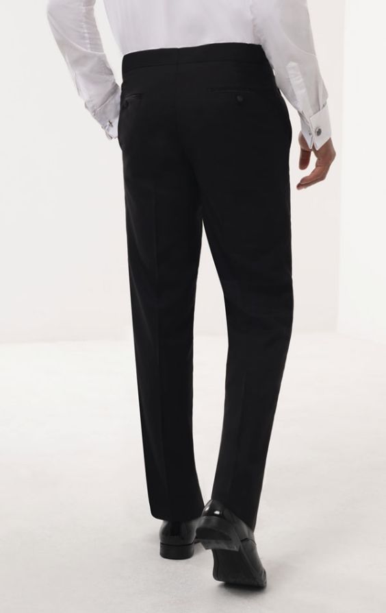 Black Trousers, Satin Side Stripe by Dobell | Dobell