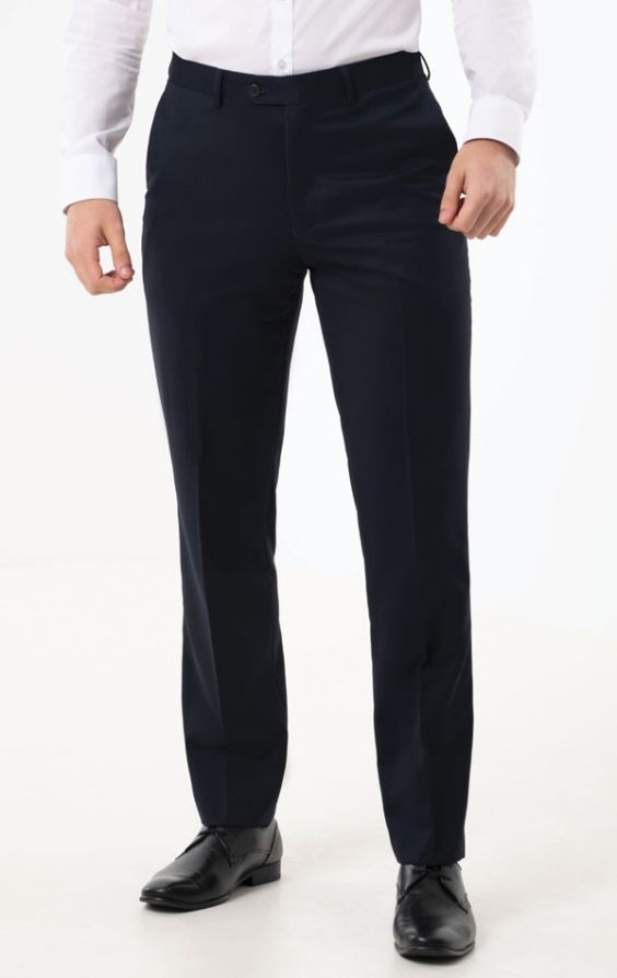 Dobell Navy Blue Suit Trousers | Dobell