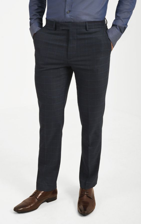 Mens tartan suit on sale trousers