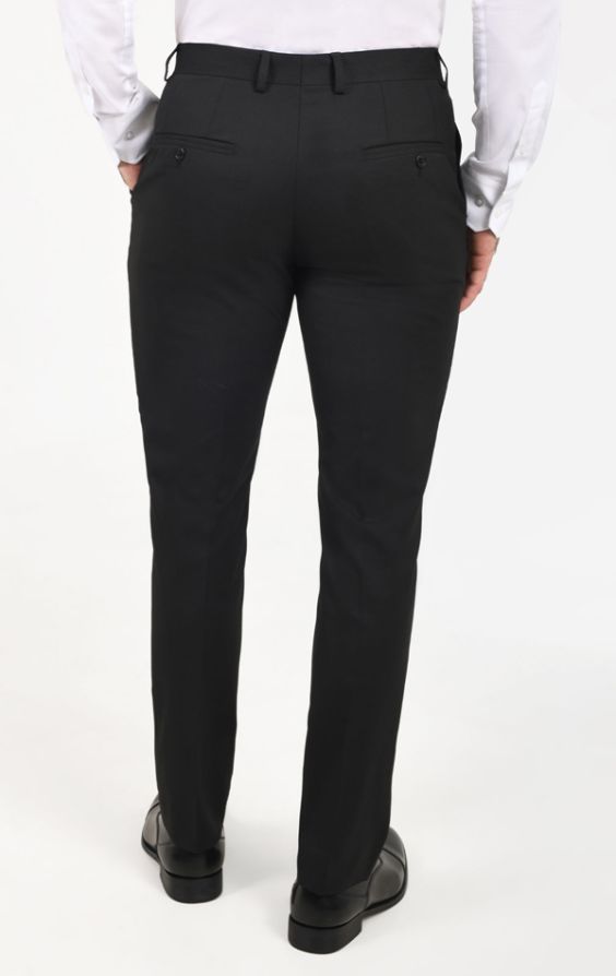 Dobell Black Slim Fit Suit Trousers Dobell