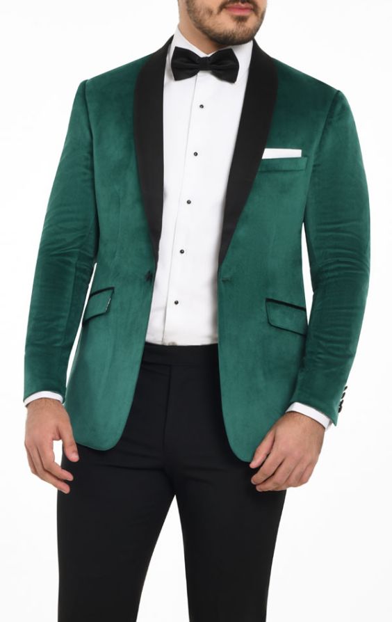 Tuxedo with green sale bow tie