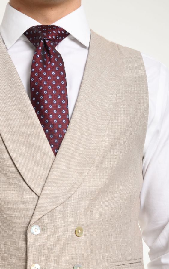 Linen double hotsell breasted suit