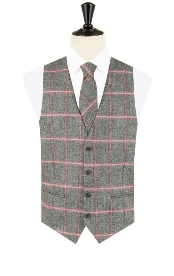 Pink on sale tweed waistcoat