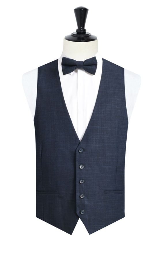 Navy on sale textured waistcoat