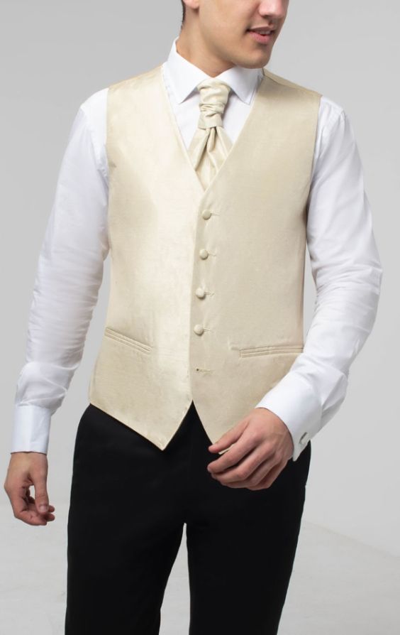 White and clearance gold waistcoat