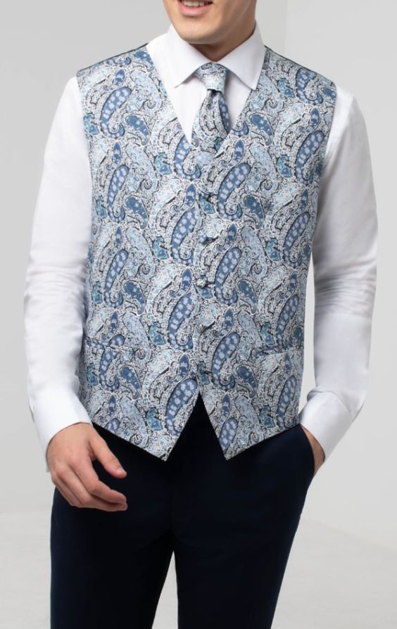 Mens paisley shop waistcoats uk