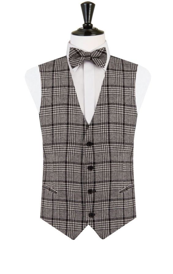 Black low 2024 cut waistcoat