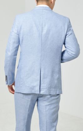 Light blue linen hot sale jacket mens