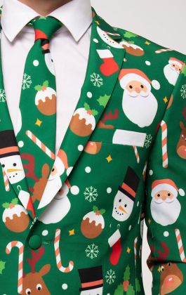 Santa & Friends Green Christmas Suit | Dobell