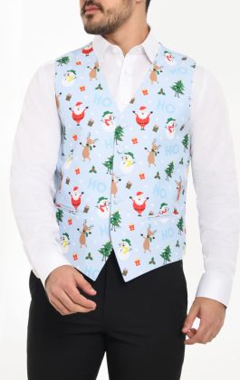 Christmas waistcoat and bow on sale tie