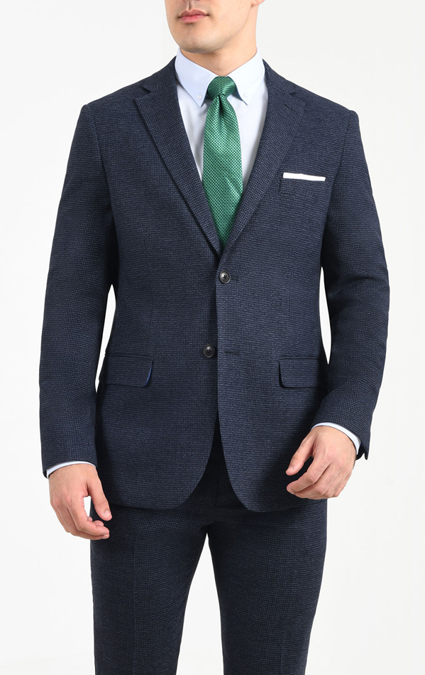 Dobell Navy Flecked Suit Jacket | Dobell