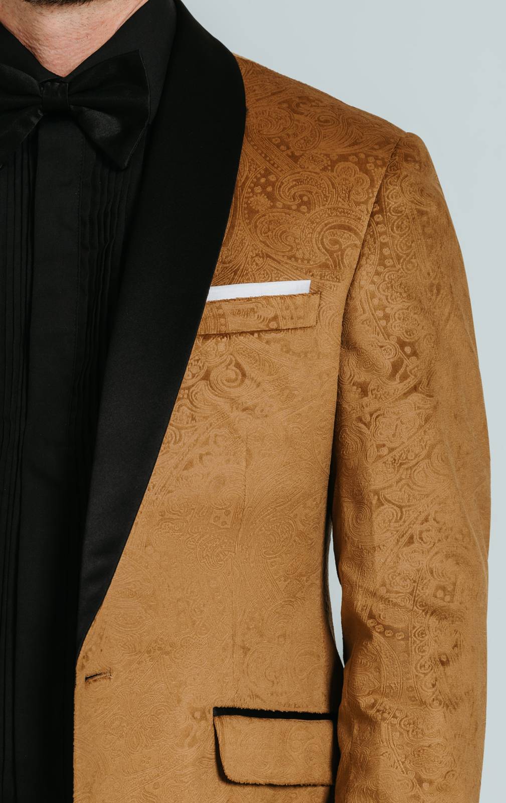 Gold paisley tuxedo jacket hotsell