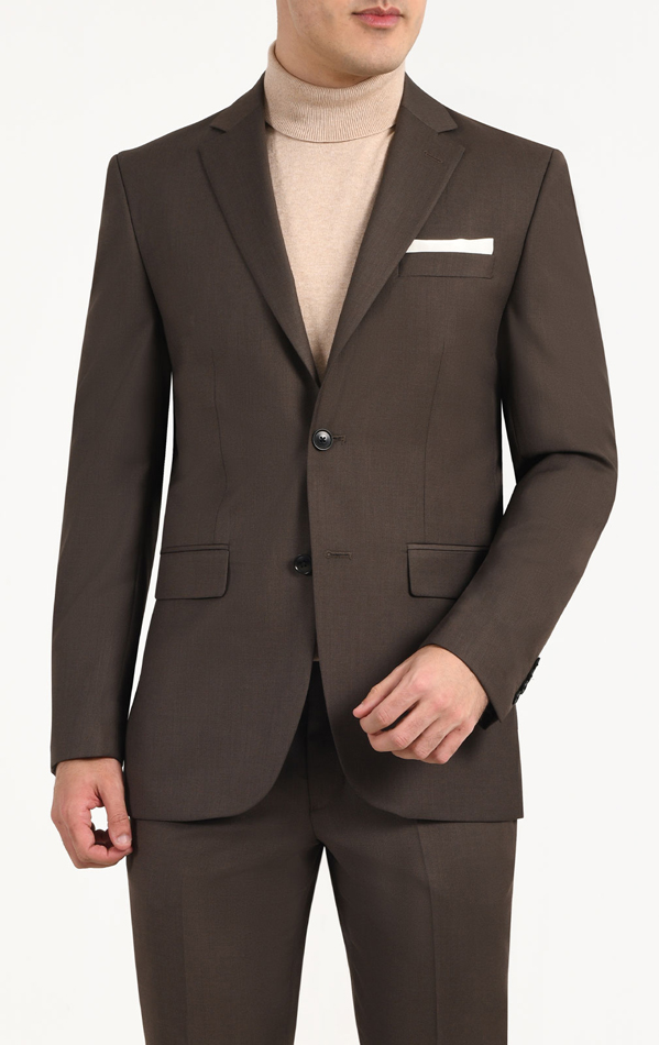 Dobell Brown Sharkskin Suit | Dobell