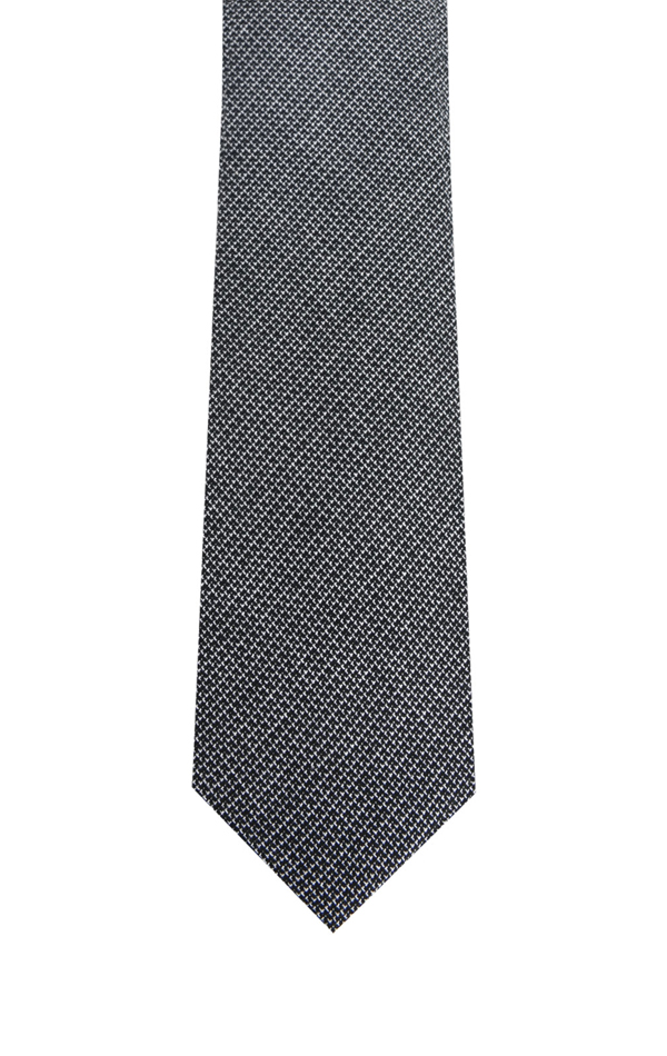 Dobell Black White Patterned Tie Dobell