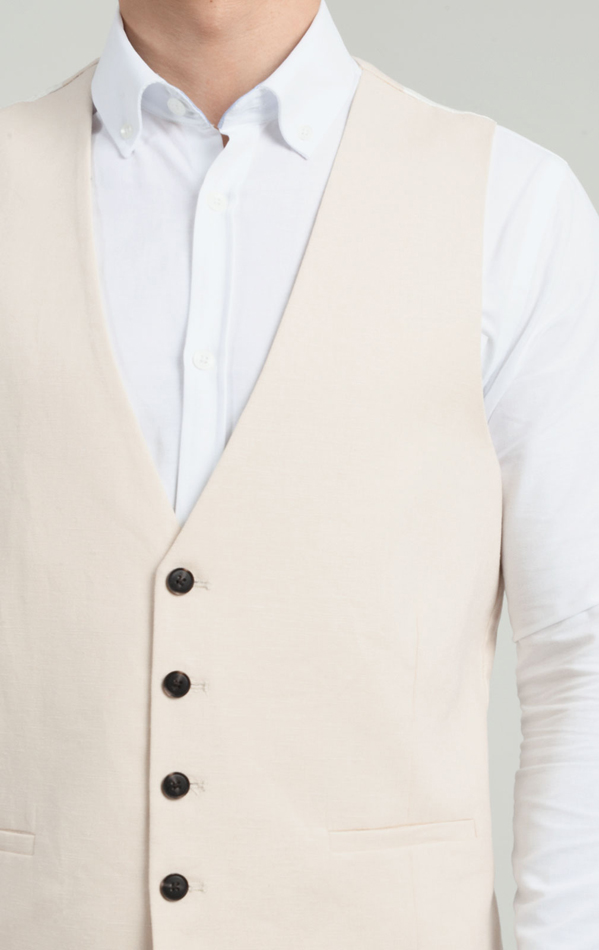 Cream linen clearance waistcoat